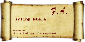 Firling Atala névjegykártya
